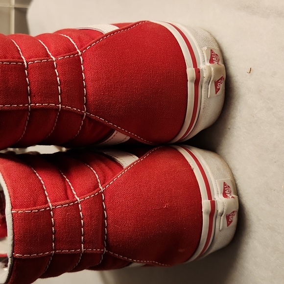 Vans Racing Red SK8 Off the Wall Old Skool HI Tops. EUC - Picture 6 of 7